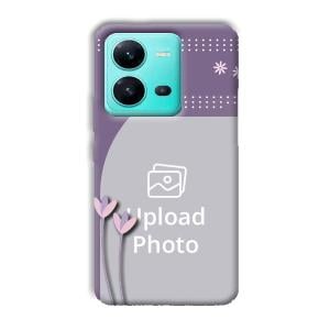 Lilac Pattern Customized Printed Back Cover for Vivo V25 5G