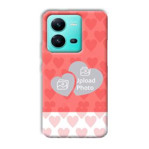 2 Hearts Customized Printed Back Cover for Vivo V25 5G