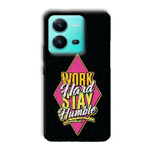Work Hard Quote Phone Customized Printed Back Cover for Vivo V25 5G