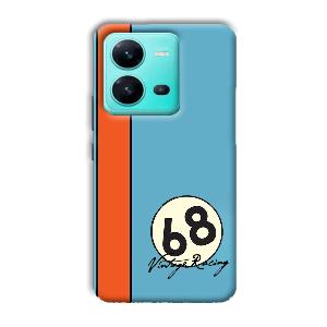 Vintage Racing Phone Customized Printed Back Cover for Vivo V25 5G