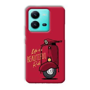 Life is Beautiful  Phone Customized Printed Back Cover for Vivo V25 5G
