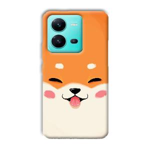 Smiley Cat Phone Customized Printed Back Cover for Vivo V25 5G