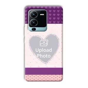Purple Hearts Customized Printed Back Cover for Vivo V25 Pro