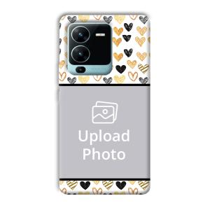 Small Hearts Customized Printed Back Cover for Vivo V25 Pro