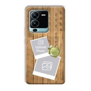 Wooden Photo Collage Customized Printed Back Cover for Vivo V25 Pro