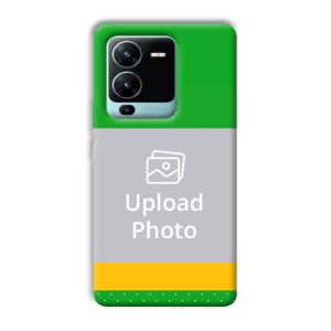 Green Yellow Customized Printed Back Cover for Vivo V25 Pro