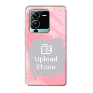 Sparkly Pink Customized Printed Back Cover for Vivo V25 Pro