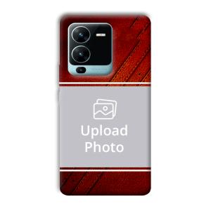 Solid Red Customized Printed Back Cover for Vivo V25 Pro