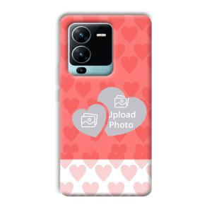 2 Hearts Customized Printed Back Cover for Vivo V25 Pro