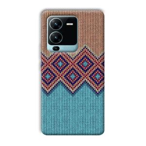 Fabric Design Phone Customized Printed Back Cover for Vivo V25 Pro