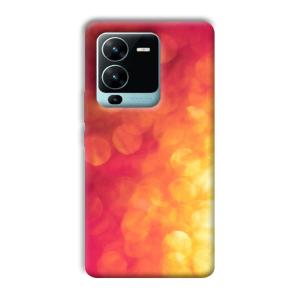 Red Orange Phone Customized Printed Back Cover for Vivo V25 Pro