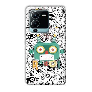Animated Robot Phone Customized Printed Back Cover for Vivo V25 Pro