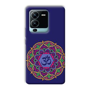 Blue Om Design Phone Customized Printed Back Cover for Vivo V25 Pro