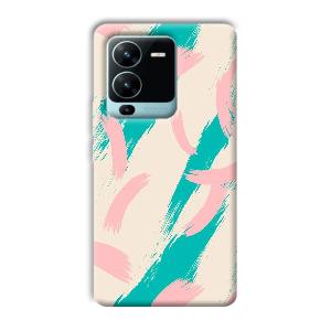 Pinkish Blue Phone Customized Printed Back Cover for Vivo V25 Pro