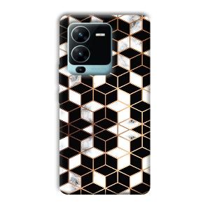 Black Cubes Phone Customized Printed Back Cover for Vivo V25 Pro