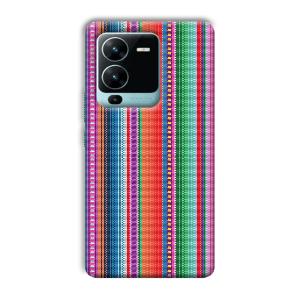 Fabric Pattern Phone Customized Printed Back Cover for Vivo V25 Pro
