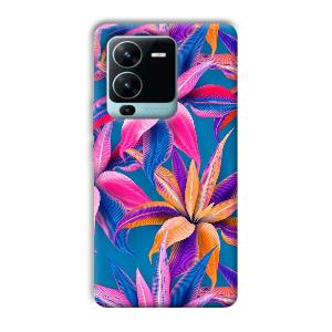 Aqautic Flowers Phone Customized Printed Back Cover for Vivo V25 Pro