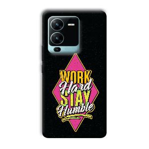 Work Hard Quote Phone Customized Printed Back Cover for Vivo V25 Pro