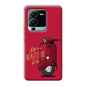 Life is Beautiful  Phone Customized Printed Back Cover for Vivo V25 Pro