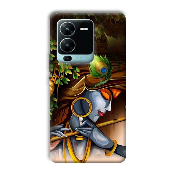 Krishna & Flute Phone Customized Printed Back Cover for Vivo V25 Pro