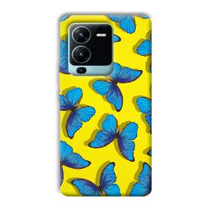 Butterflies Phone Customized Printed Back Cover for Vivo V25 Pro