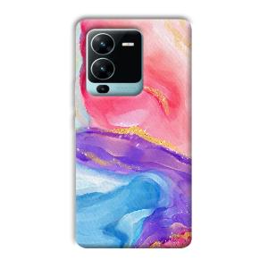 Water Colors Phone Customized Printed Back Cover for Vivo V25 Pro