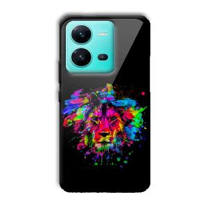 Colorful Lion Customized Printed Glass Back Cover for Vivo V25 5G