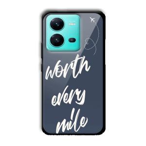 Worth Every Mile Customized Printed Glass Back Cover for Vivo V25 5G