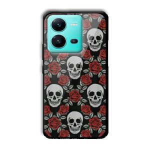 Red Skull Customized Printed Glass Back Cover for Vivo V25 5G