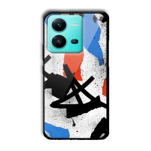Abstract Graffiti Customized Printed Glass Back Cover for Vivo V25 5G