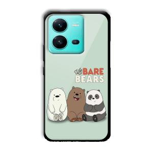 We Bare Bears Customized Printed Glass Back Cover for Vivo V25 5G