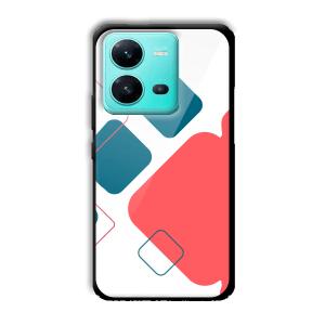 Abstract Squares Customized Printed Glass Back Cover for Vivo V25 5G