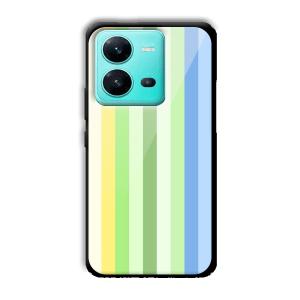 Green and Blue Customized Printed Glass Back Cover for Vivo V25 5G