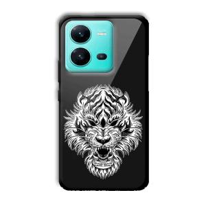 Angry Lion Customized Printed Glass Back Cover for Vivo V25 5G