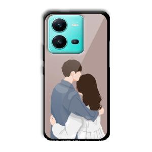 Cute Couple Customized Printed Glass Back Cover for Vivo V25 5G
