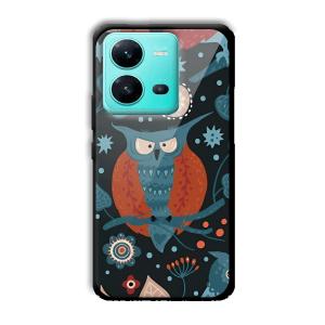Blue Owl Customized Printed Glass Back Cover for Vivo V25 5G