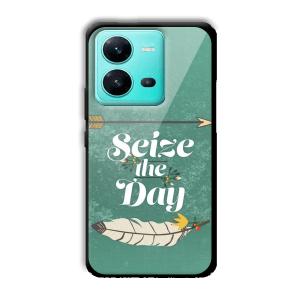 Seize the Day Customized Printed Glass Back Cover for Vivo V25 5G