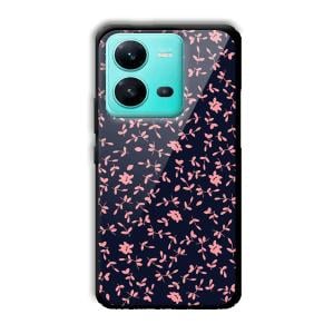 Little Pink Petals Customized Printed Glass Back Cover for Vivo V25 5G