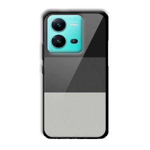 Shades of Grey Customized Printed Glass Back Cover for Vivo V25 5G