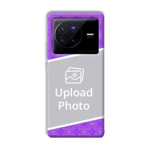 Purple Design Customized Printed Back Cover for Vivo X80