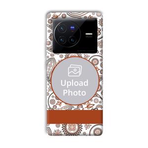 Henna Art Customized Printed Back Cover for Vivo X80