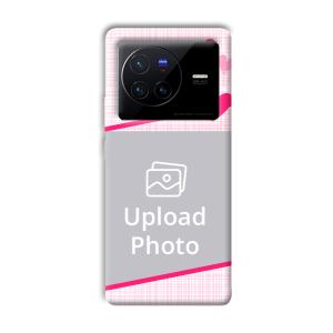 Pink Check Customized Printed Back Cover for Vivo X80 Pro