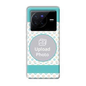 Blue Flowers Customized Printed Back Cover for Vivo X80 Pro