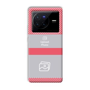 Pink Polka Customized Printed Back Cover for Vivo X80