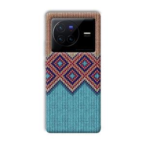 Fabric Design Phone Customized Printed Back Cover for Vivo X80 Pro