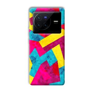 Pink Yellow Pattern Phone Customized Printed Back Cover for Vivo X80