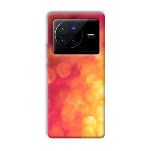 Red Orange Phone Customized Printed Back Cover for Vivo X80
