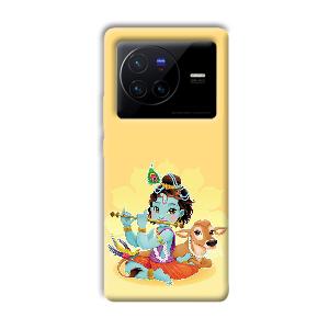 Baby Krishna Phone Customized Printed Back Cover for Vivo X80