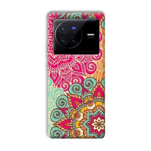 Floral Design Phone Customized Printed Back Cover for Vivo X80 Pro