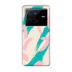 Pinkish Blue Phone Customized Printed Back Cover for Vivo X80 Pro